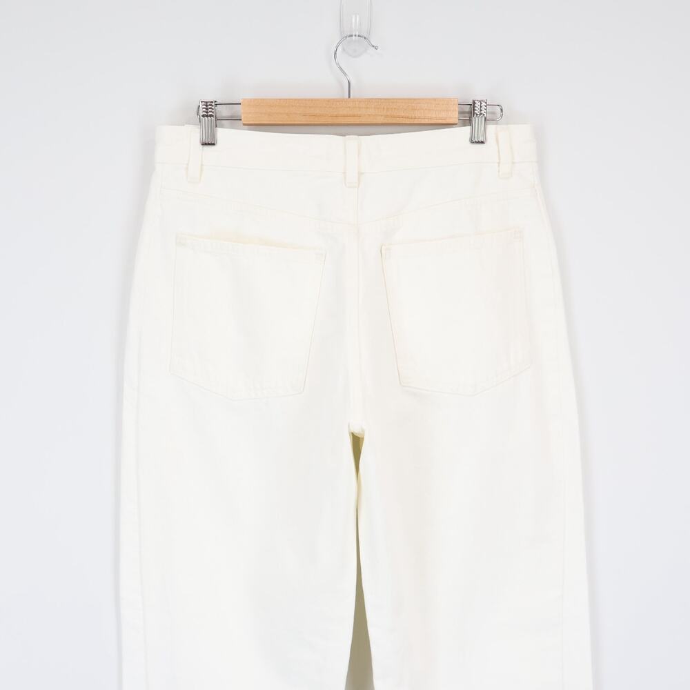 NWT Madewell The Curvy Pieced Barrel-Leg Jean Relaxed Fit In Tile White Size 30 - Picture 7 of 12